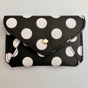 Kate Spade x Target Black and White Polka Dot Envelope/Card Holder NWT